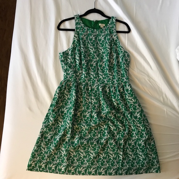 J Crew knee length foliage floral flared dress - Picture 8 of 8